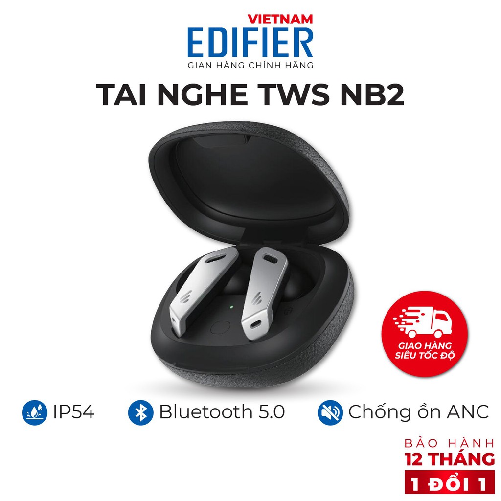 Tai nghe Bluetooth 5.0 EDIFIER TWS NB2 Âm thanh Stereo Chống nước IP54 - Hàng chính hãng - Bảo hành 12 tháng 1 đổi 1