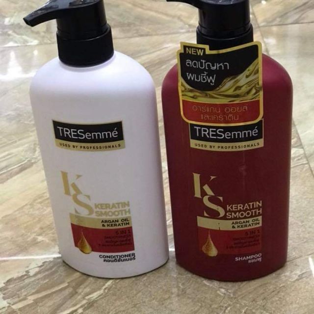 Combo DẦU GỘI + XẢ TRESEMMÉ KERATIN SMOOTH- Dung tích: 400ml- Xuất xứ: NK Thái Lan-