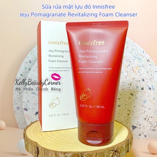 Sữa rửa mặt lựu đỏ da lão hoá Innisfree Jeju Pomegranate Revitalizing Foam Cleanser