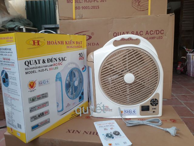 ( 2 BÌNH )QUẠT TÍCH ĐIỆN HONJIANDA HJD-FL 223 TÍCH HỢP CỔNG XẠC ĐIỆN THOẠI . HẸN GIỜ . MÀN HÌNH HIỂN THỊ PIN | BigBuy360 - bigbuy360.vn