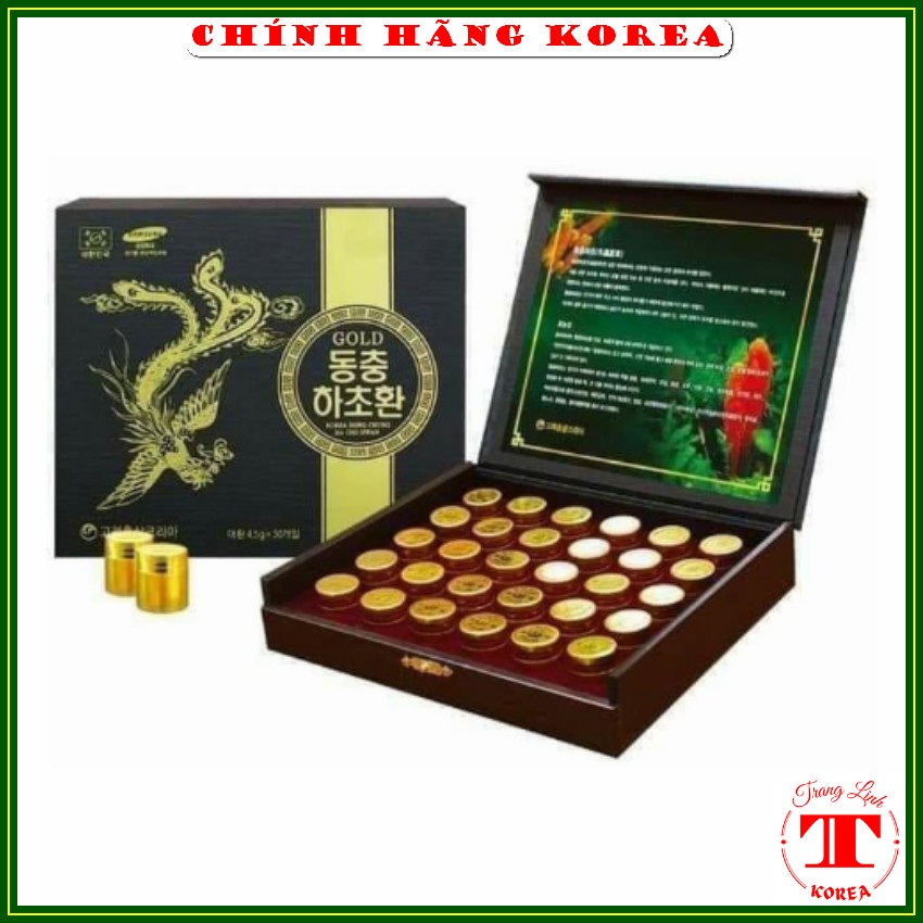 Đông trùng hạ thảo gỗ đen 30 viên chính hãng - Khóa rùa Vip - Tăng đề kháng, sức khỏe, bổ thận tráng dương - tranglinh