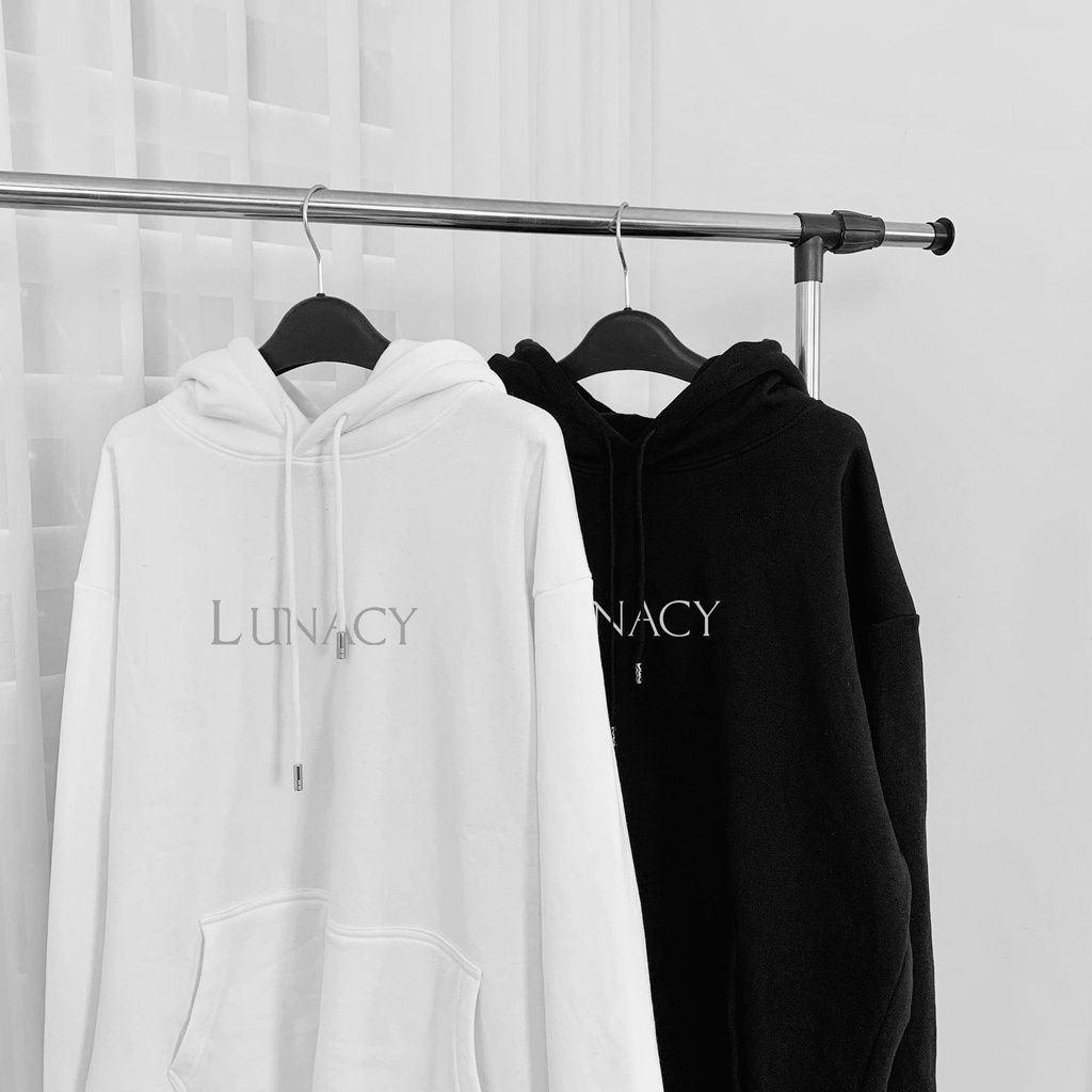 Áo Khoác Hoodie Nỉ Có Mũ Form Rộng LUNACY In Phản Quang Unisex Nam Nữ Ulzzang