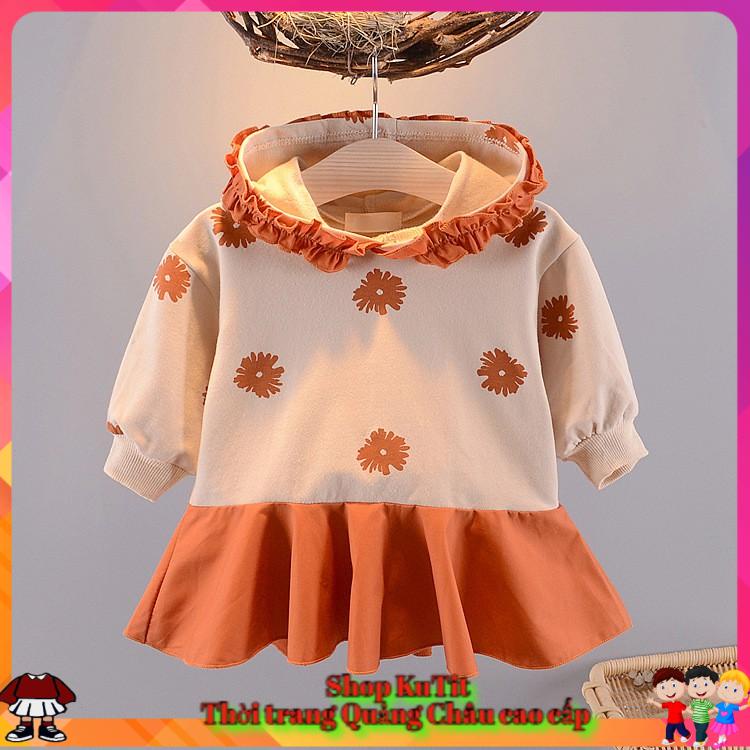 váy thu đông bé gái nhí size 9-17kg