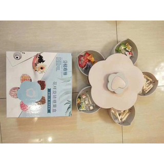 Hộp đựng mứt xoay 5 cánh