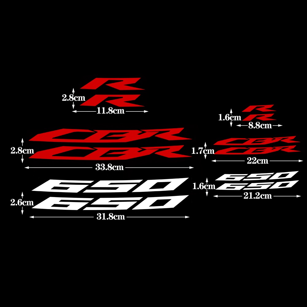 Set 2 Miếng Dán Logo Trang Trí Viền Bánh Xe Mô Tô HONDA CBR650R CBR 650R