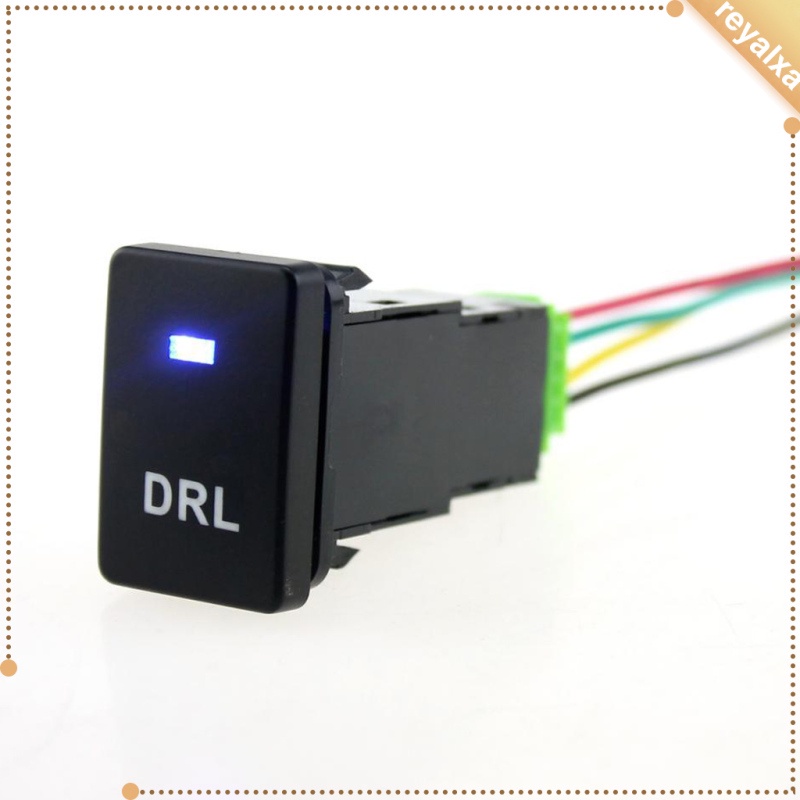 Công Tắc Nút Nhấn 4 Nấc Có Đèn LED Xanh Dương Cho Toyota Camry Land Cruiser Hilux - DRL