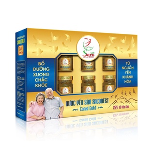 Nước yến sào saconest canxi gold 25% yến sào - hộp 6 lọ , lọ 70ml