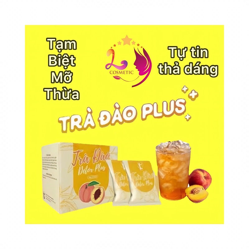 Giảm Cân Detox Plus, Trà Đào Giảm Cân Cấp Tốc Không Mệt, Giảm 3-5kg sau 1 liệu trình