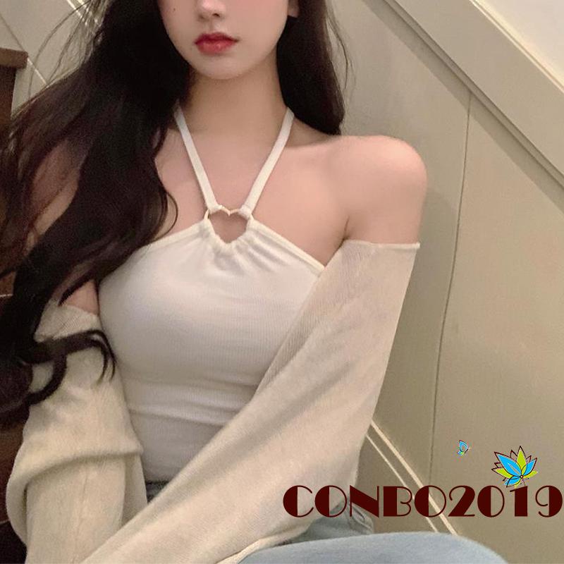 Áo Tank Top Hai Dây Thiết Kế Quyến Rũ Cho Nữ