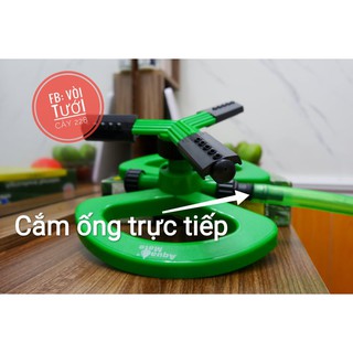 Bộ Vòi Thuỷ Lực Xoay 360 Độ tưới cây, làm mát mái 3 cánh quay tròn Aquamate W-4100