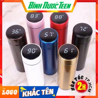 Bình Giữ Nhiệt 500ml Nắp Cảm Ứng Nhiệt Độ Inox 304 Cao cấp Q038