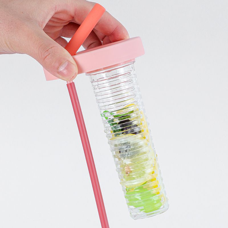 PVN43998 Bình Nước Nhựa Có Ống Hút Lọc Trà Tiện Lợi Cho Học Sinh Giá Rẻ