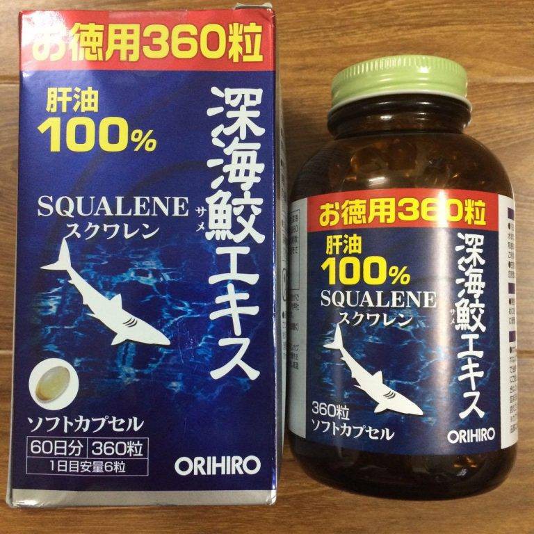 Viên Uống Sụn Vi Cá Mập Orihiro Squalene 360 viên Nhật Bản,Date 2025