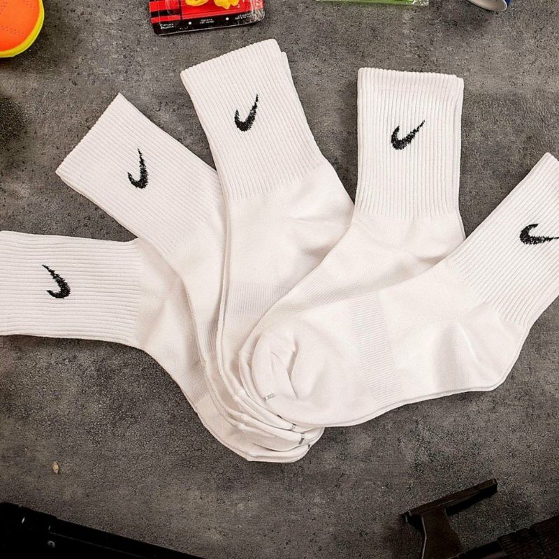 Tất dệt kim thể thao cổ lửng Trắng