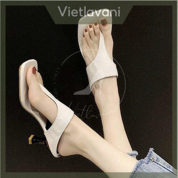 Guốc cao gót sỏ ngón hot trend Châu Âu G19 cao 5p VIETLAVANI