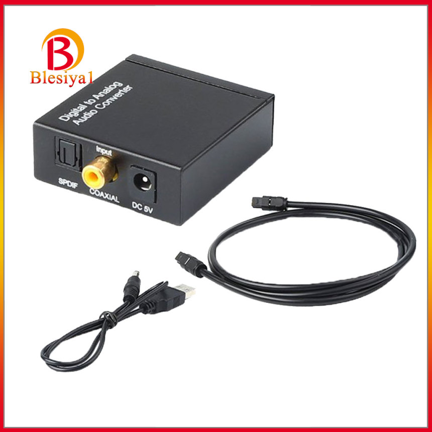 [BLESIYA1]Digital to Analog Audio Converter Optical Coaxial Toslink SPDIF RCA R/L AUX