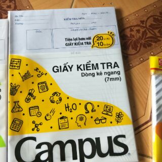 Giấy kiểm tra cấp 1 (4 ôly) - cấp 2 hồng hà, campus