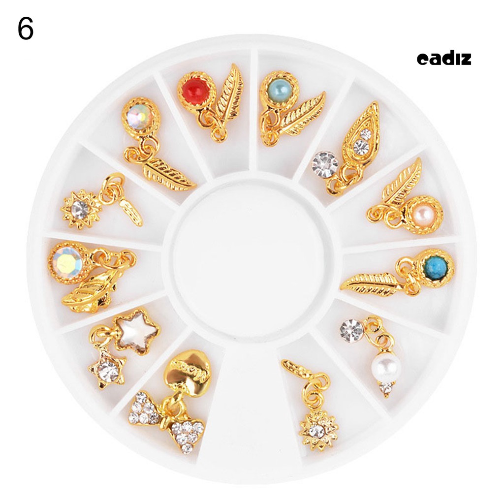 Hộp kim cương nhân tạo 3D trang trí móng tay