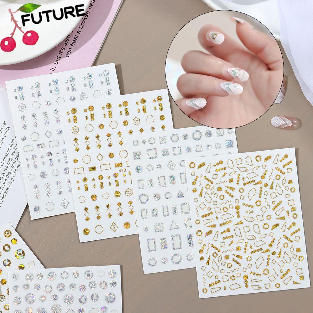 [Hàng mới về] Miếng dán 3D trang trí móng tay nghệ thuật nhiều màu hình ngôi sao mặt trăng DIY