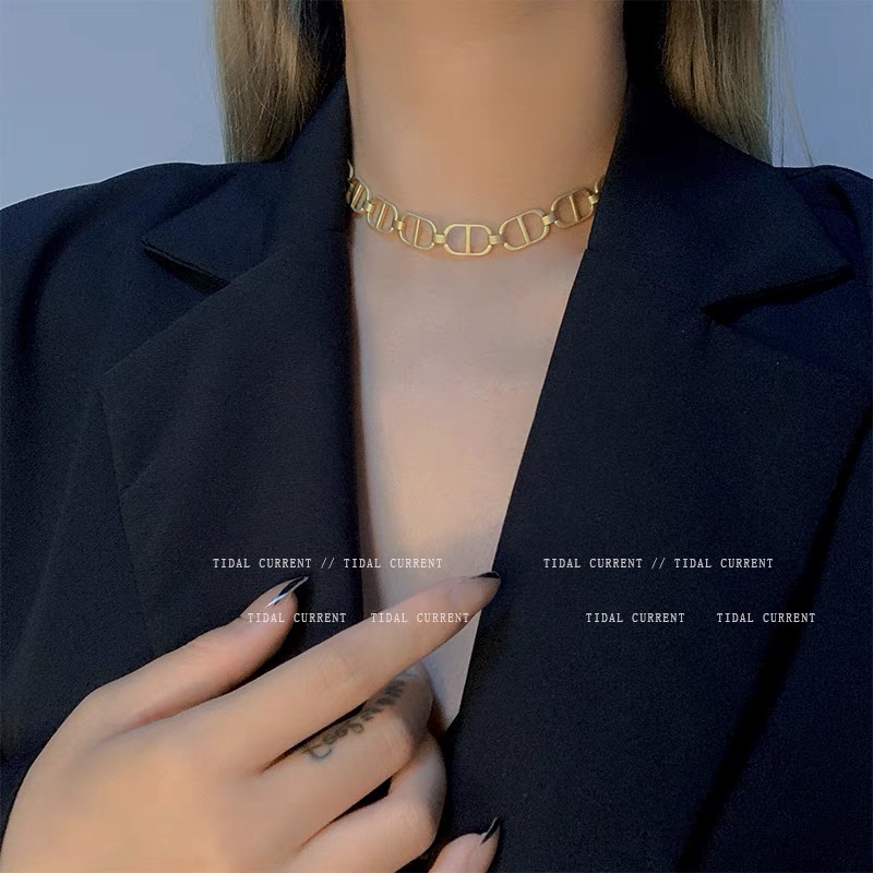 [ Bao Đẹp ] Choker Vòng Cổ Ngắn Phối Dây Xích Thời Trang Hàn Quốc Cao Cấp Mainia Shop