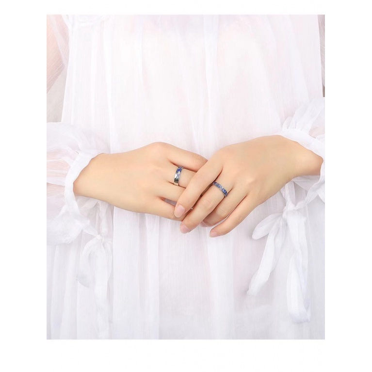 [Khuyến Mãi Đặc Biệt] Nhẫn Cặp Bằng Bạc Sterling Thiết Kế Bầu Trời Đầy Sao Van Gogh Thời Trang Cho Cặp Đôi