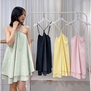 Đầm yếm tầng dây chéo mùa hè tk - dtk145