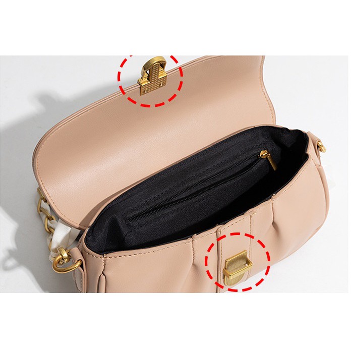 Túi xách nữ cầm tay, đeo chéo cao cấp dây xích phong cách hiện đại túi ví LOUSHE - TN117
