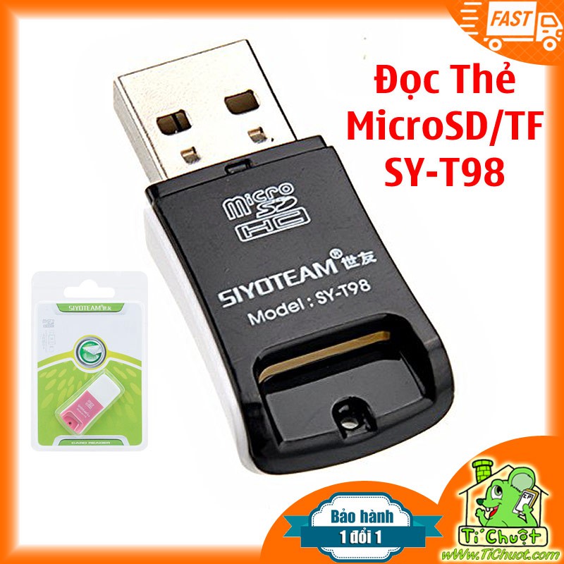 [Chính hãng] Đầu đọc thẻ nhớ SIYOTEAM SY-T98 MicroSD/ TF/ Micro SDHC/ Micro SDXC