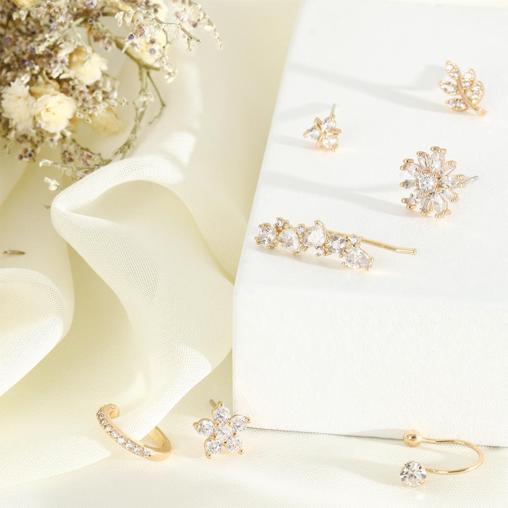 Khuyên Tai Dạng Hạt Không Xỏ Chất Liệu Hợp Kim|Khuyên Vành Tai Thời Trang Cá Tính