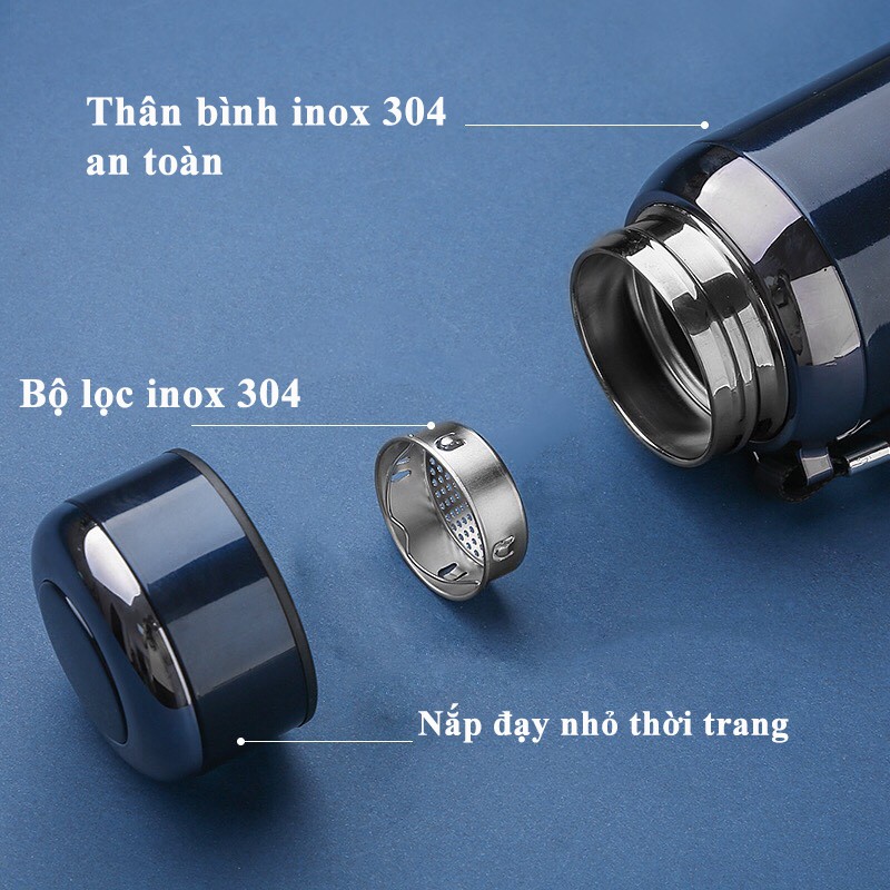 LY giữ nhiệt INOX 304 - bình giữ nhiệt 800ML 1000ML bình nước giữ nhiệt cao cấp thể thao dung tích lớn thép không gỉ H21