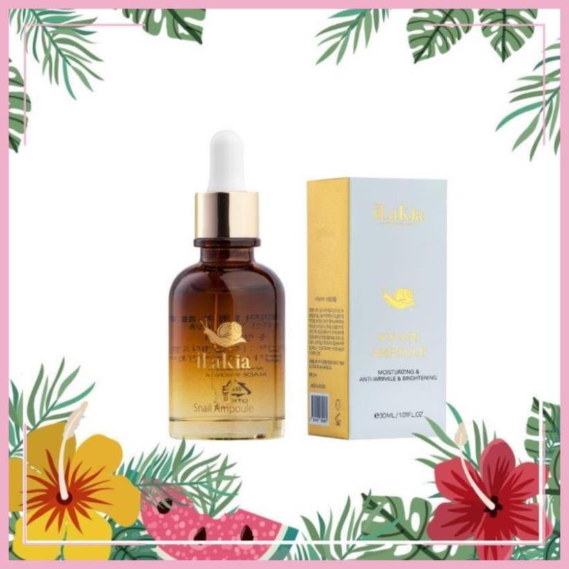 Tinh Chất Serum Ốc Sên SNAIL AMPOULE Ikalia Chống Lão Hóa 30ml [Tặng khẩu trang Hamita] | BigBuy360 - bigbuy360.vn