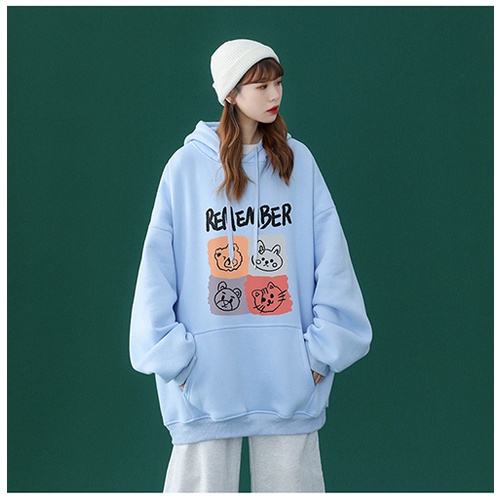 Áo hoodie nam nữ from rộng Unisex chất nỉ ngoại 2 lớp dày dặn Remember