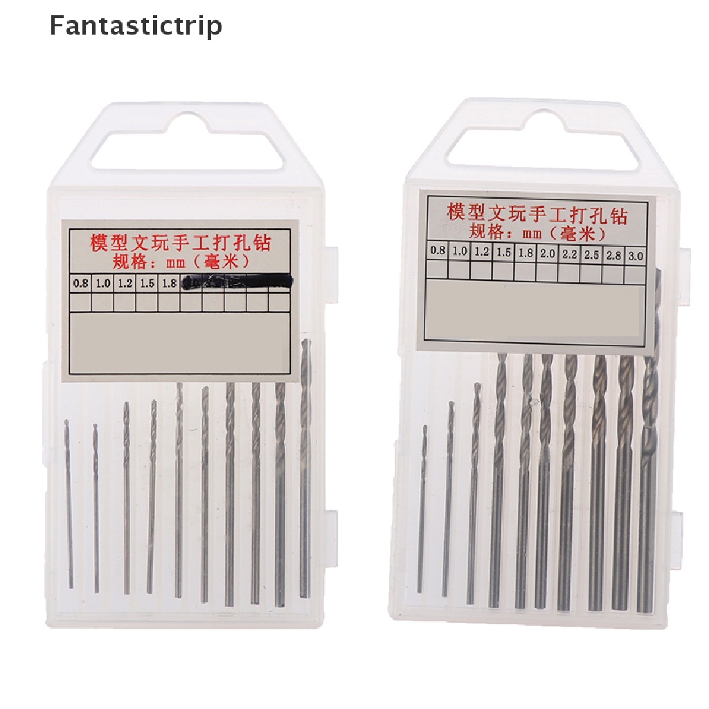 Bộ 10 mũi khoan xoắn ốc HSS 0.8mm-3.0mm tiện dụng