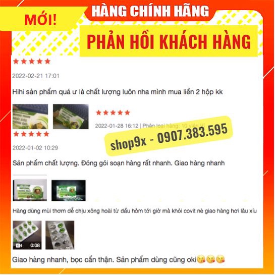 Viên Xông Hương Tràm Báo Gấm - Tinh Dầu Thảo Dược Xông Giải Cảm (20 Viên/ Hộp)