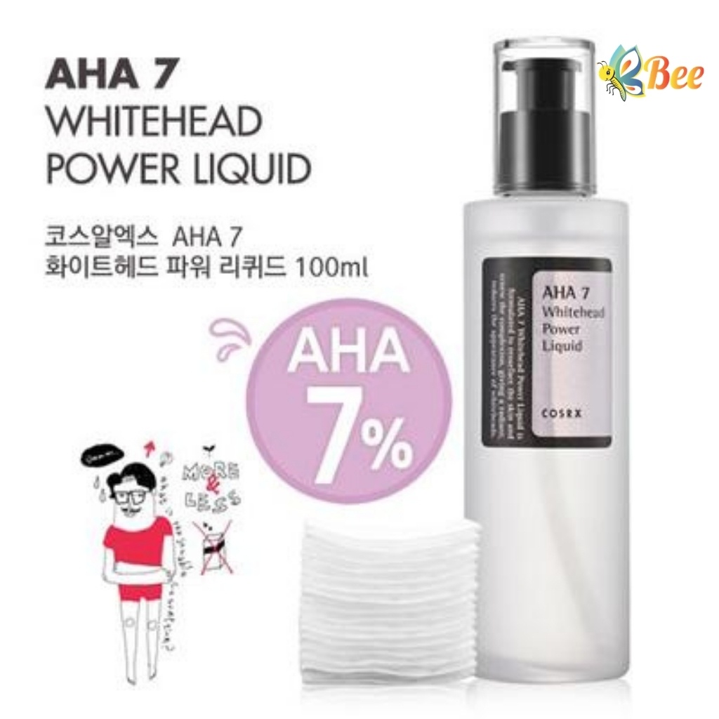 Dung Dịch Tẩy Da Chết Hóa Học Loại  Bỏ Mụn Đầu Trắng, Làm Trắng Da Cosrx AHA 7 Whitehead Power Liquid 100ml