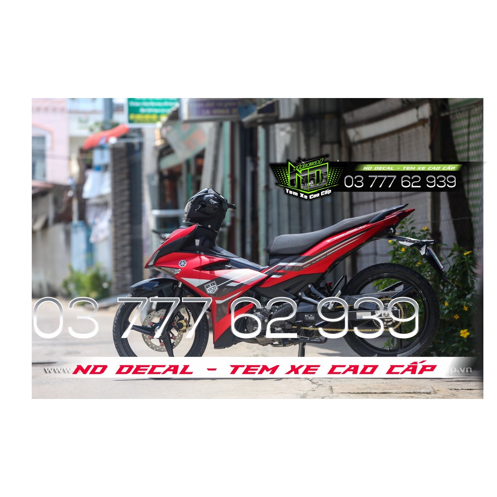 [Có bảo hành] [Ảnh thật] [FreeShip] TEM Y15 ZR 2022 mới nhất cho Exciter 150 ĐỎ NHÁM - Tem Decal Rời - CHUẨN FORM