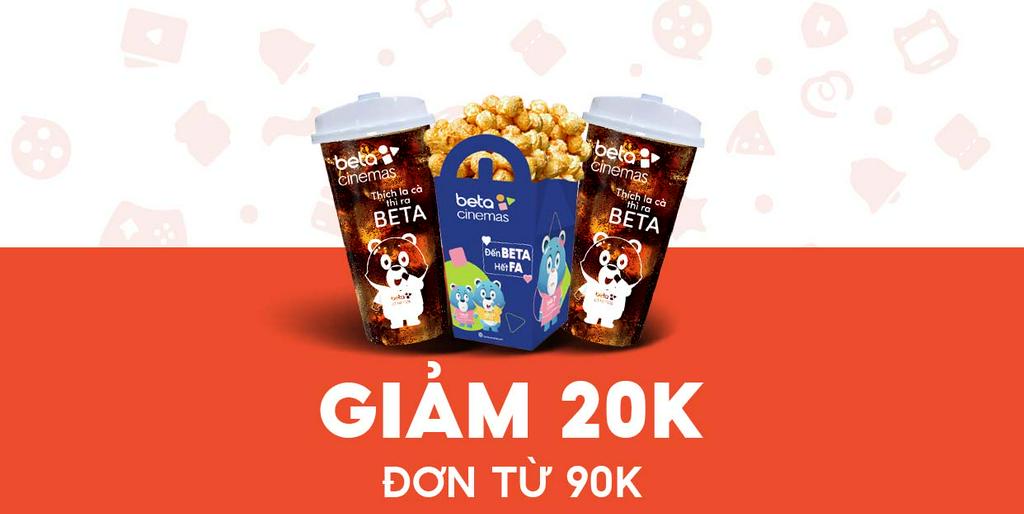 - Beta Cinemas - Giảm 20K cho Sweet Combo (1 bắp + 2 nước)