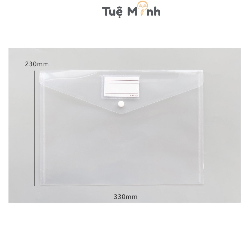 Túi clear bag A4 đựng tài liệu gắn name tag K29 dày dặn