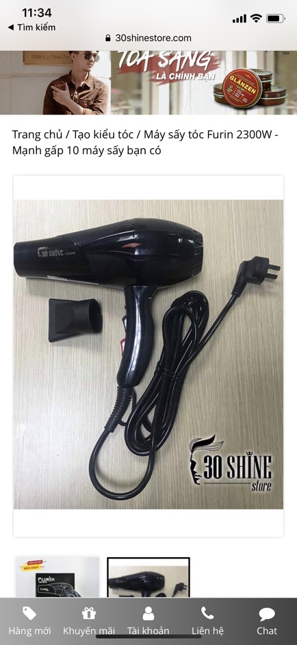 Máy sấy tóc Furin - Mạnh gấp 10 máy sấy bạn có