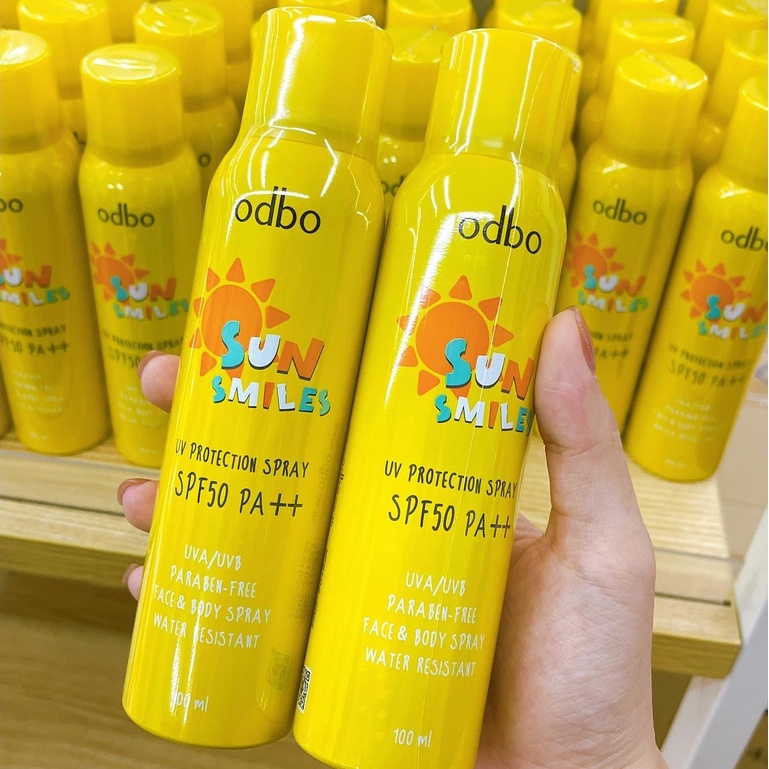 [ kem chống nắng trắng da ] Dạng xịt odbo Sun Smiles SPF 50A++