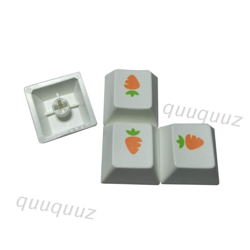 Set 4 Nắp Bọc Phím Bàn Phím Pbt Nhuộm Hình Cà Rốt / Mũi Tên / Mũi Tên Oem Cho Cherry Mx