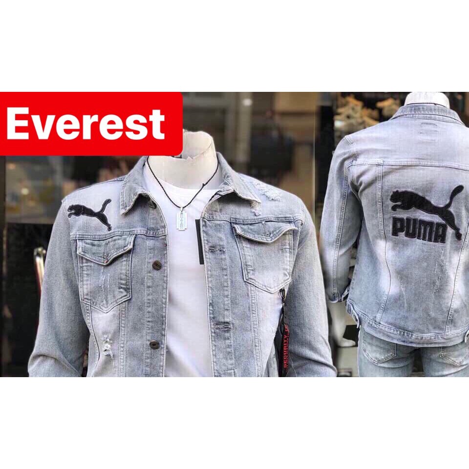 ÁO KHOÁC JEAN NAM CHẤT BÒ XANH THÊU CON BÁO THU ĐÔNG HÈ SEOUL CHẤT MEN NGẦU NEW - EVEREST FASHIONBộ hè