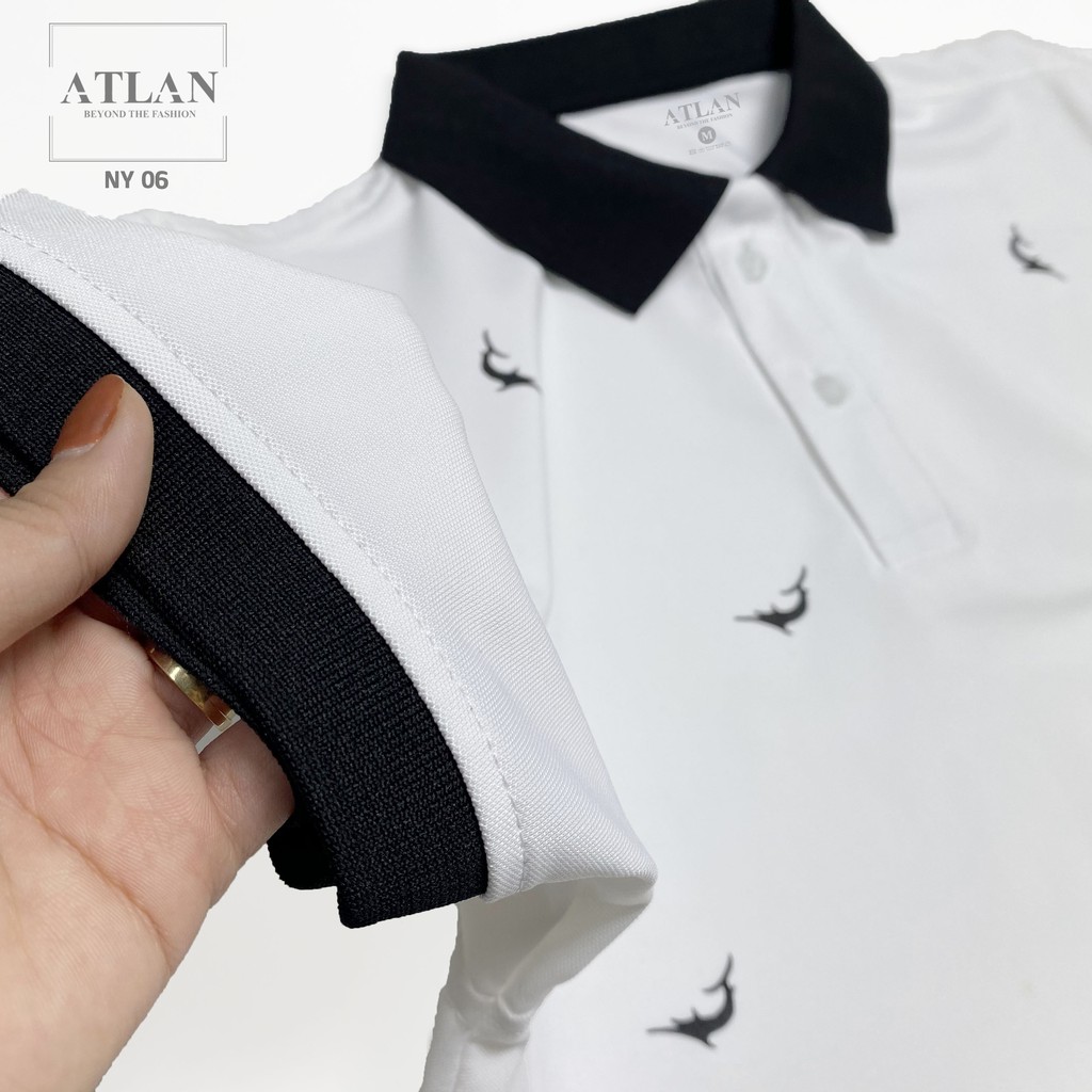 Áo Thun Nam 💖 𝘍𝘳𝘦𝘦𝘴𝘩𝘪𝘱 💖 Polo Nam In Hình Cá Heo Phối Bo Đen - NY06 | BigBuy360 - bigbuy360.vn