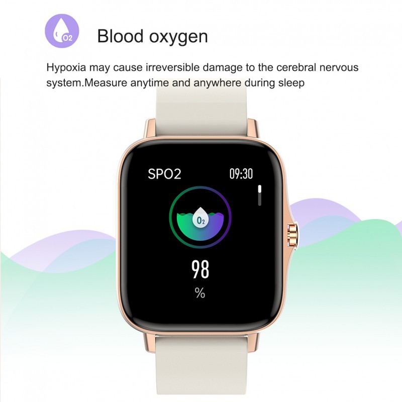 Đồng Hồ Thông Minh 2021 1.7 "T42 Chống Nước Ip67 Kết Nối Điện Thoại Android / Ecg / Detk Jantung / Fitness Pk Gts 2