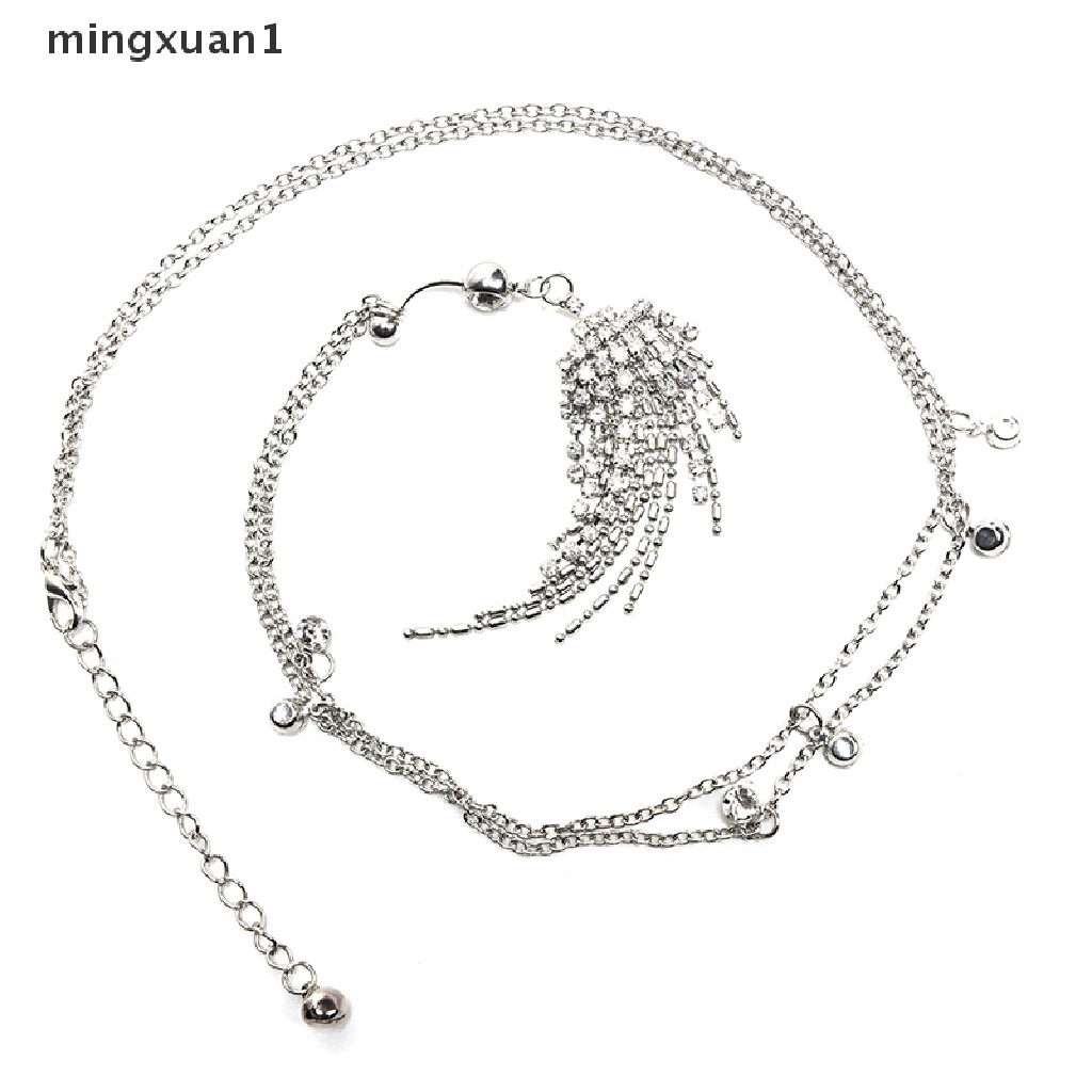 Khuyên Rốn Phối Dây Xích Tua Rua Đính Đá Pha Lê 14G mingxuan1 Cho Nữ