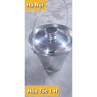 Xô inox 304 xô 3, 5, 8, 12, 17 lít xô 18, 20, 25, 27, 30 ,34 xô đựng nước đá có nắp và không nắp Vietcook