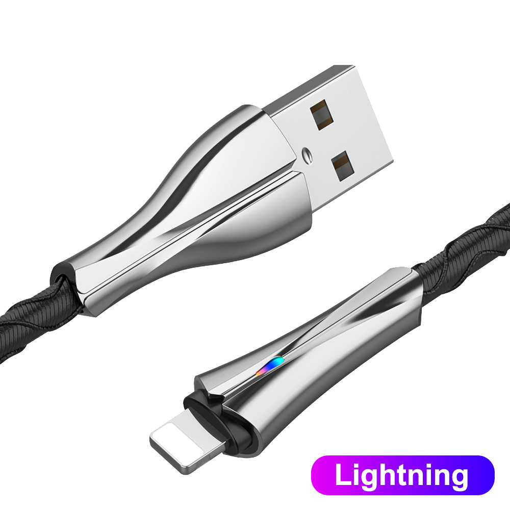 Dây Cáp Nillkin 5A Type-C / Micro USB /Lightning Sạc Nhanh Có Đèn Led Chất Liệu Dây Bện Nylon Cho iPhone / Android