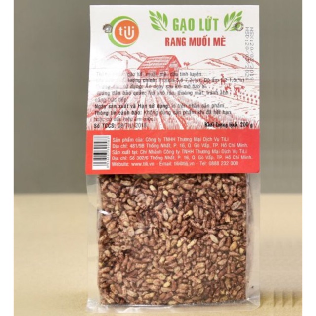 Gạo lứt rang muối mè- Gói 200gr