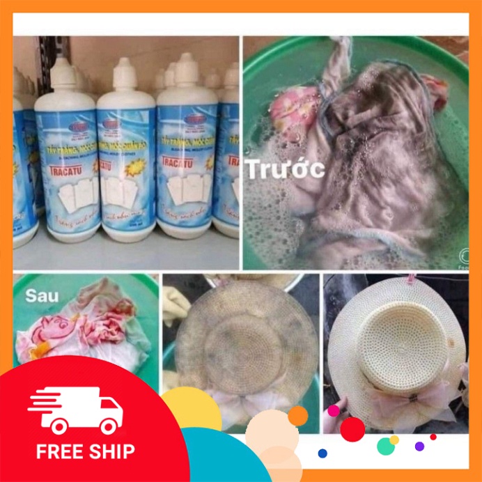 (HÀNG CHÍNH HÃNG) Tẩy trắng, tẩy mốc, cóc quần áo thần thánh Tracatu 500ml GDTA
