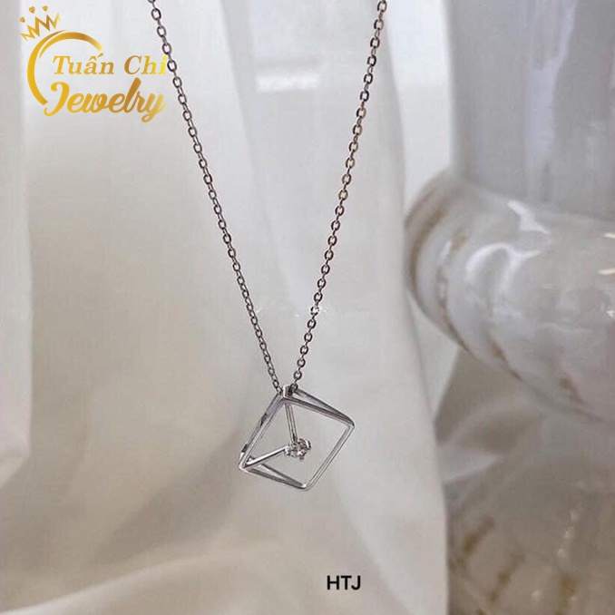 Dây Chuyền Nữ Bạc Ta Cao Cấp Sáng Bóng, Kiểu Dáng Bì Thư Độc Lạ, Xinh Xắn